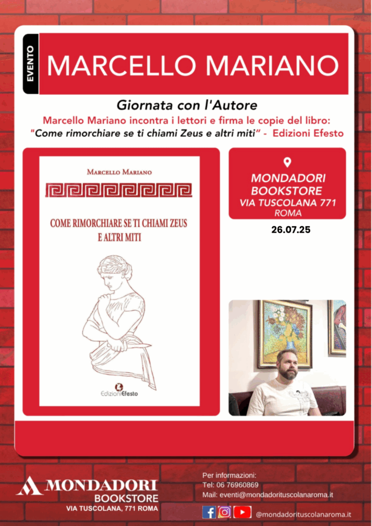 Firmacopie mitologico alla Mondadori Bookstore di Via Tuscolana Firmacopie mitologico alla Mondadori Bookstore di Via Tuscolana